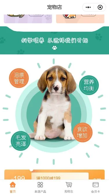 宠物服务门店小程序模板第2个页面预览